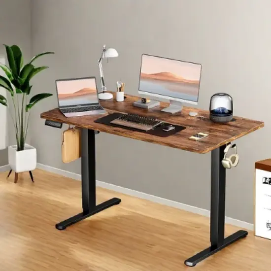 FONTOI Ergonomic Standing Desk, Height Adjustable Computer Desk with Control Panel image {6}