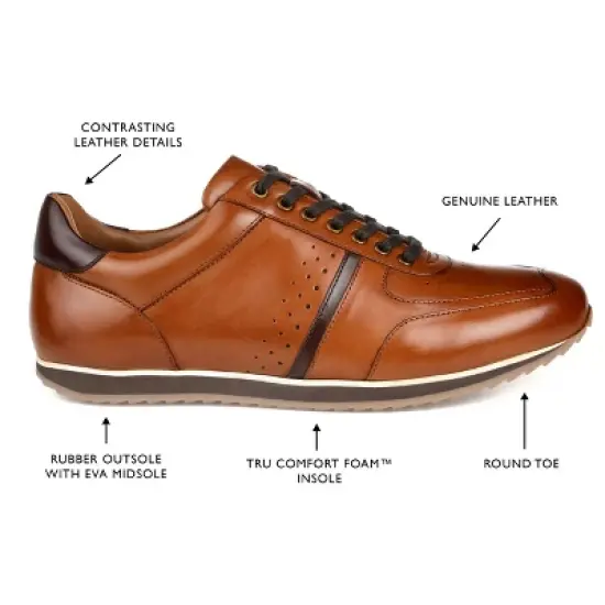 Thomas & Vine Medium and Wide Width Mens Fenway Tru Comfort Foam Lace-up Round Toe Sneaker image {7}