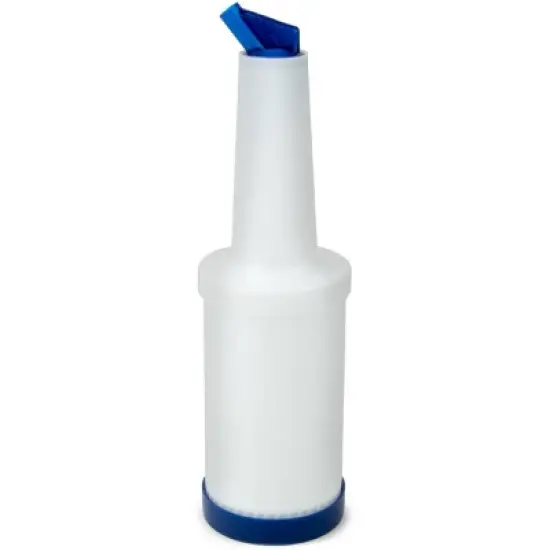 Slickblue Pour & Store 32oz Bottles, Mixing, Pouring & Storing, 13" Tall, Ideal for Juices & Cocktails, Orange/Blue image {3}