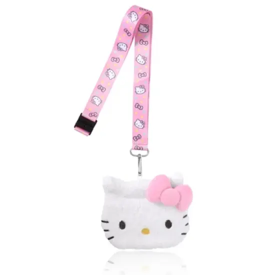Sanrio Hello Kitty Coin Purse ID Holder Travel Lanyard image {1}