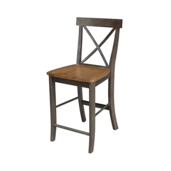 24" Martha X Back Counter Height Barstool - International Concepts image {13}