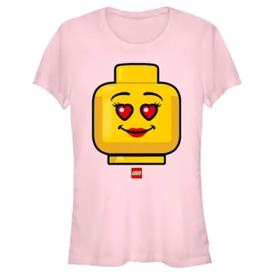 Junior's LEGO Heart Eyes Face T-Shirt image {3}