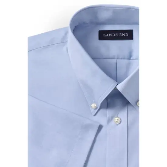Lands' End School Uniform Men's Short Sleeve No Iron Pinpoint Dress Shirt image {2}