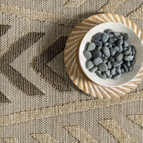 nuLOOM Oliva Modern Diamond Indoor/Outdoor Patio Area Rug image {5}