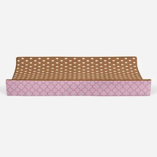 Bacati - Butterflies pink/chocolate Changing Pad Cover image {4}