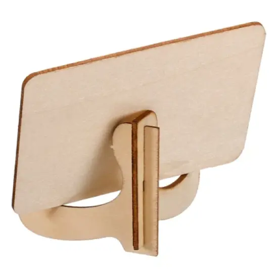 Unique Bargains Mini Wooden Chalkboard with Stand Black image {3}