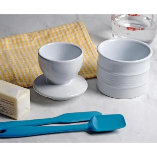 Rsvp Stoneware Butter Pot - White image {6}