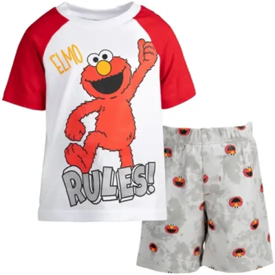 Sesame Street Elmo French Terry T-Shirt and Shorts Outfit Set Infant image {7}