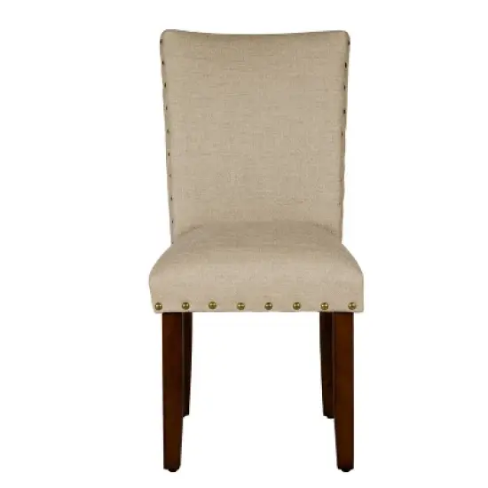 Set of 2 Classic Parsons Chair with Nailhead Trim - Homepop image {15}