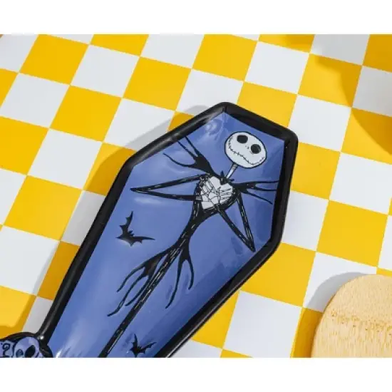 Silver Buffalo Disney The Nightmare Before Christmas Jack Coffin Sculpted Ceramic Spoon Rest image {3}