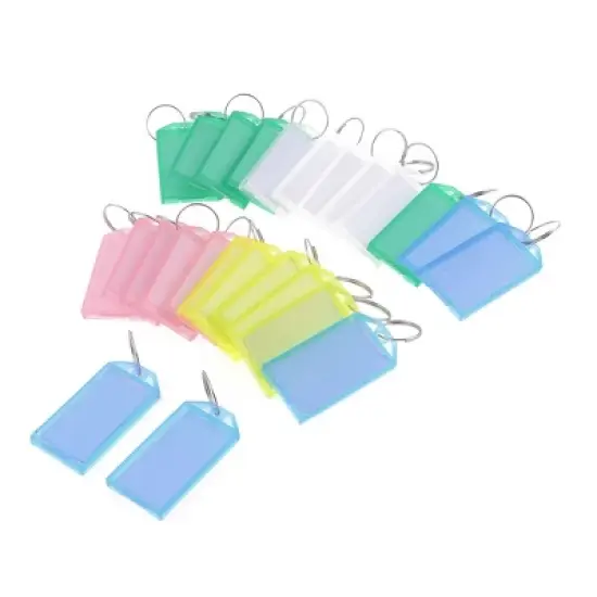 Unique Bargains Plastic Key ID Label with Keyring Multicolor 25 Pcs image {4}