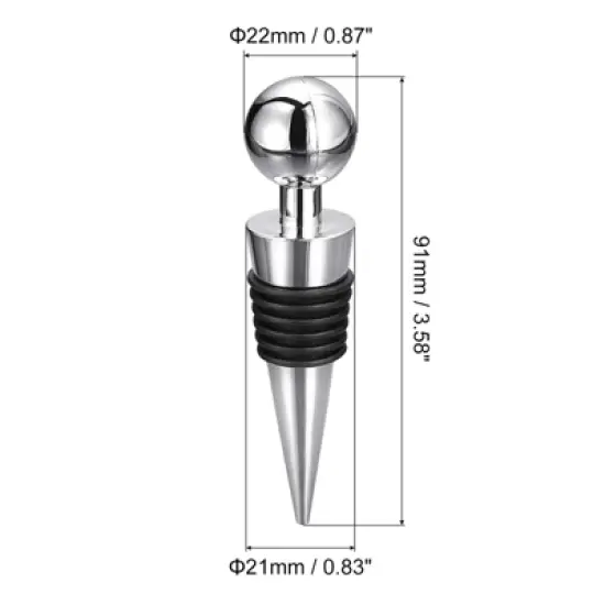 Unique Bargains Reusable ABS Rubber Sealing Wine Stopper for Beer Glass Bottles image {1}