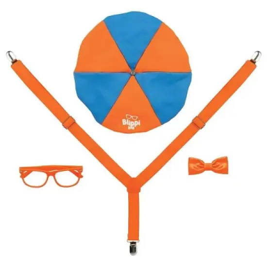 Moonbug Kids' Blippi Halloween Costume Accessory Kit One Size Fits Most: Includes Hat & Glasses image {2}
