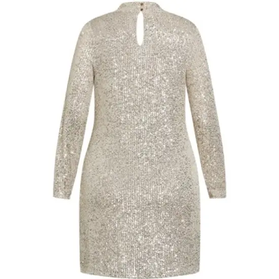 Women's Plus Size Glowing Dress - beige | CITY CHIC image {5}