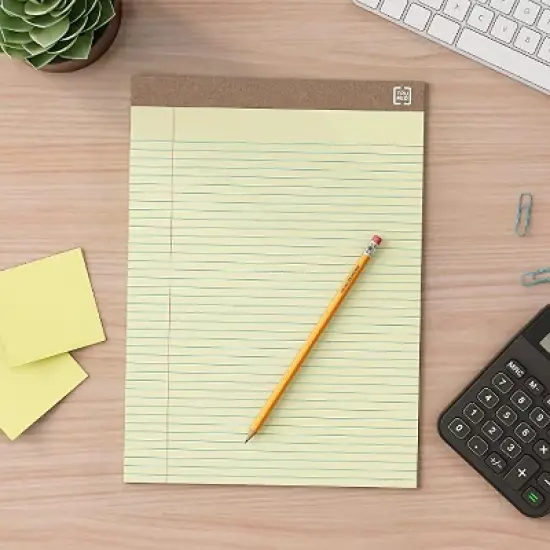 MyOfficeInnovations Notepads 8.5" x 11.75" Narrow Yellow 50 Sh./Pad 12 Pads/PK 354743 image {6}