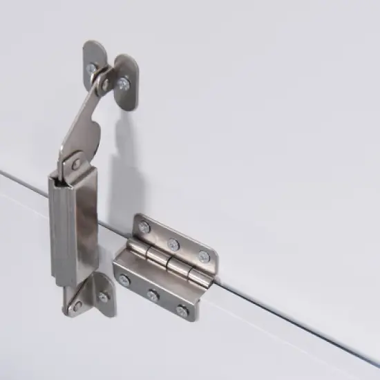 Akoasm Wooden Bathroom Storage Cabinet Box With Top Cover & 2 Hinges-White image {9}