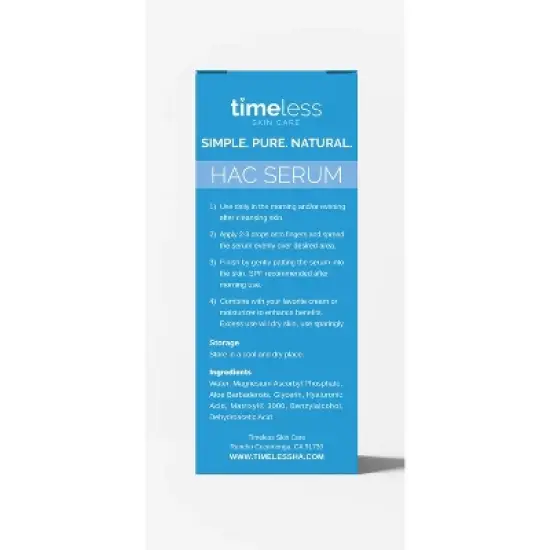 Timeless Skin Care Hyaluronic Acid Vitamin C Serum Refill - 4 fl oz image {4}