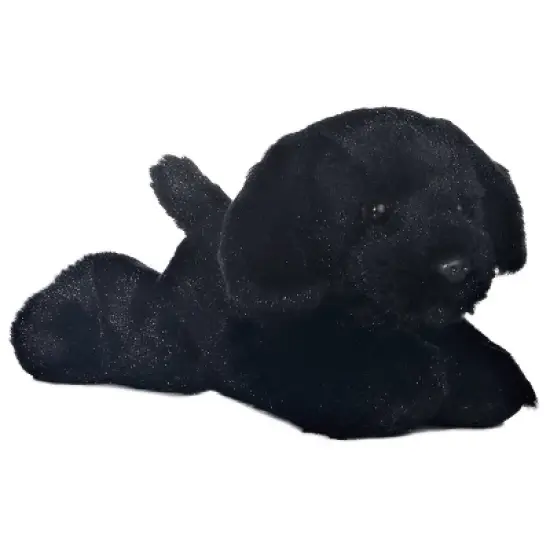 Aurora Mini Flopsie 8" Blackie Black Labrador Black Stuffed Animal image {1}