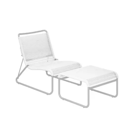 Lita 2pc Patio Lounge and Ottoman Set - CosmoLiving image {1}