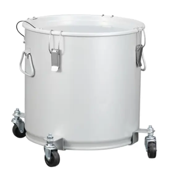 8 Gallon Fryer Grease Bucket Oil Disposal Caddy, Steel Fryer Oil Transport Container Rust-Proof Coating, Grease Can With Lid, Lock Clips, Filter Bag image {7}