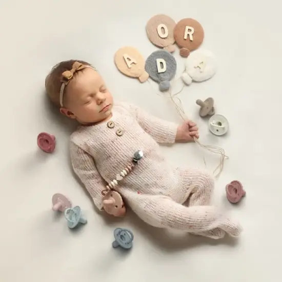 Baby Soother Pacifiers Teether &ndash; Suitable for Toddlers to Grasp and Self Soothe for Teething Relief - Sky - Saddle image {1}