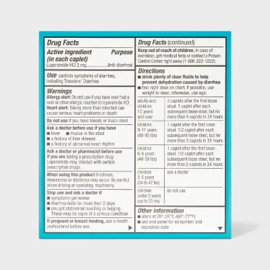 Loperamide Anti-Diarrheal Caplets - 24ct - up&up&trade; image {2}