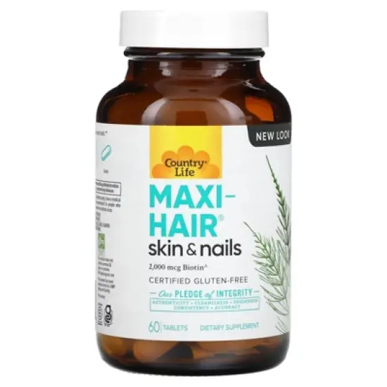 Country Life Maxi-Hair, Skin & Nails, 60 Tablets image {3}
