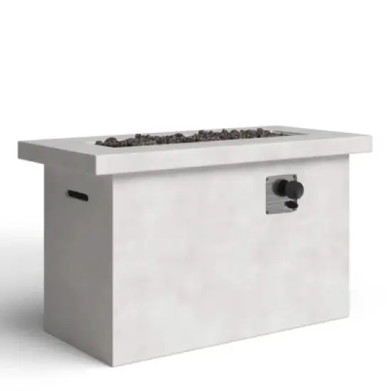 Premium Concrete Outdoor Fire Pit Table with Stainless Steel Burner and Propane/Natural Gas Compatibility for Patio Gatherings image {2}