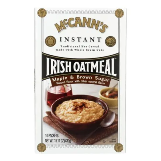 McCann's Maple & Brown Sugar Instant Irish Oatmeal - Case of 12/15.17 oz image {1}