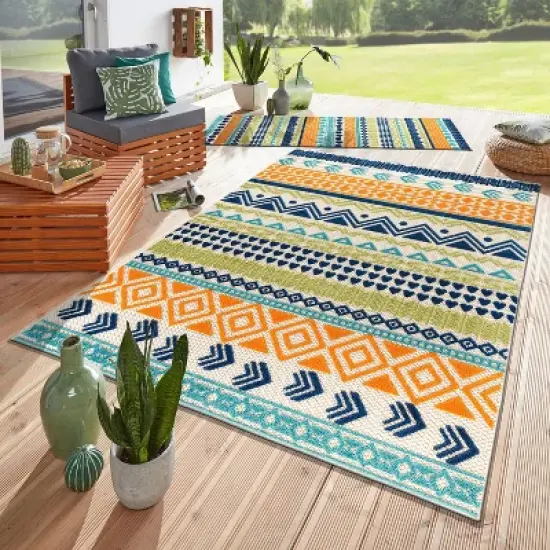 World Rug Gallery Ronda Contemporary Bohemian Indoor/Outdoor Area Rug image {4}