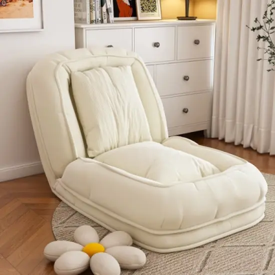 KTMBDW Human Dog Bed for Adults and Pets, Foldable Lazy Sofa Bed with 5 Adjustable Position, Includes 2 Soft Pillows for Bedroom, Living Room image {11}