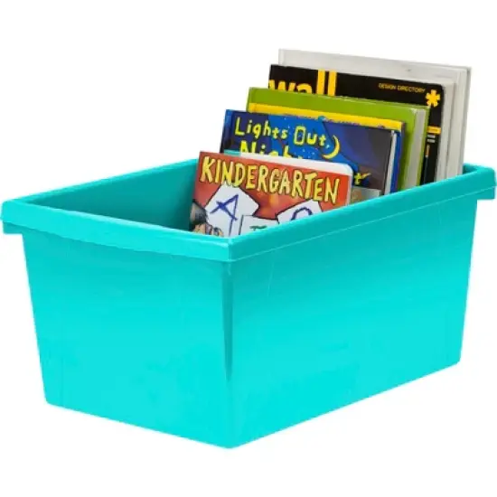 Storex Medium Classroom Storage Bin, Teal image {2}