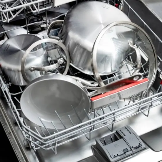 Greenpan Venice Pro Tri-Ply Stainless Steel Ceramic Non Stick 1.5qt Saucepan with Lid Vibrant Silver image {5}