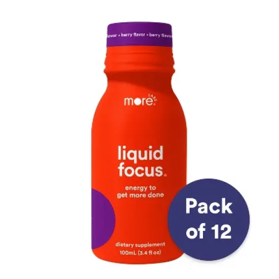 Liquid Focus by More Labs, Nootropic Smart Drink with Antioxidants and Adaptogenic Herbs for Energy and Concentration, 150mg Caffeine image {5}