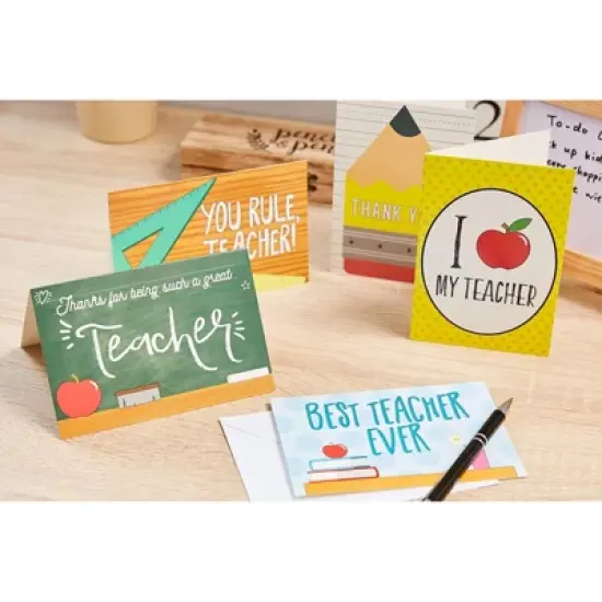 Sustainable Greetings 48-Pack Teacher Appreciation Cards for Kindergarten and Elementary, 6 Designs (4 x 6 In) image {2}