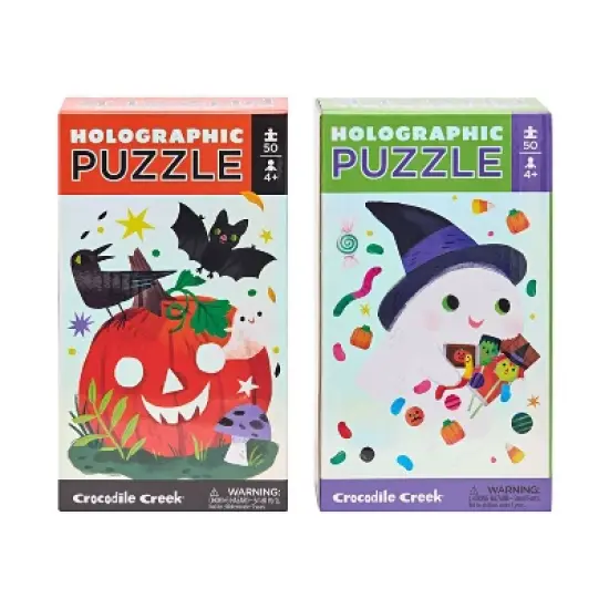 Crocodile Creek Holographic 2 for 1 Puzzle Ghost Friends image {3}