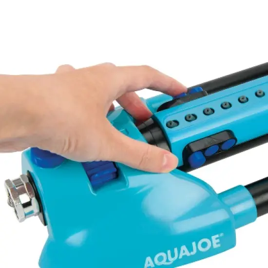 Aqua Joe AJ-OMS20-BRS Indestructible Metal Base Oscillating Sprinkler | Customizable Coverage | 4973 sq ft Max Coverage image {3}