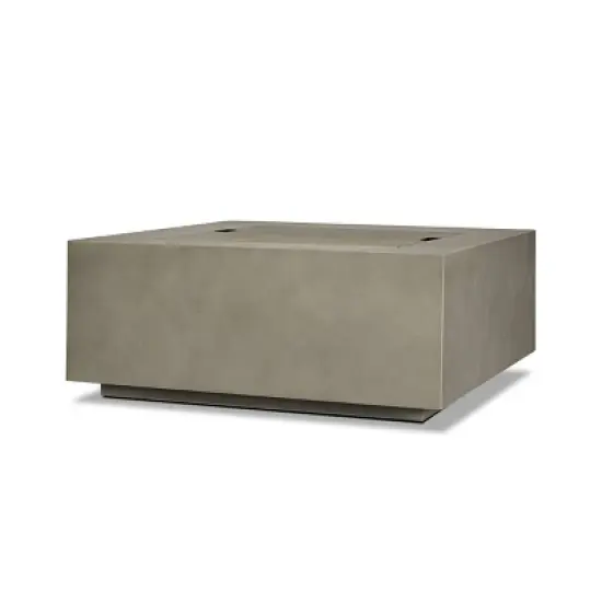 Aegean Square LP Fire Table with NG Conversion - Mist Gray Real Flame image {5}