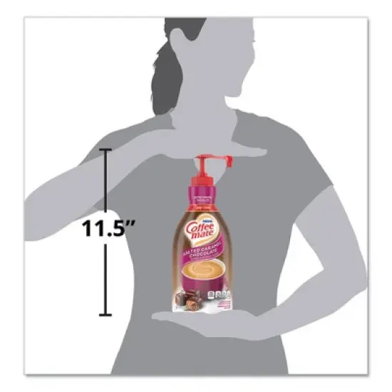 Coffee mate Liquid Creamer Pump Bottle, Salted Caramel Chocolate, 1.5 Liter image {2}