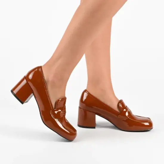 Journee Collection Womens Liyla Tru Comfort Foam Low Heel Square Toe Pumps image {8}