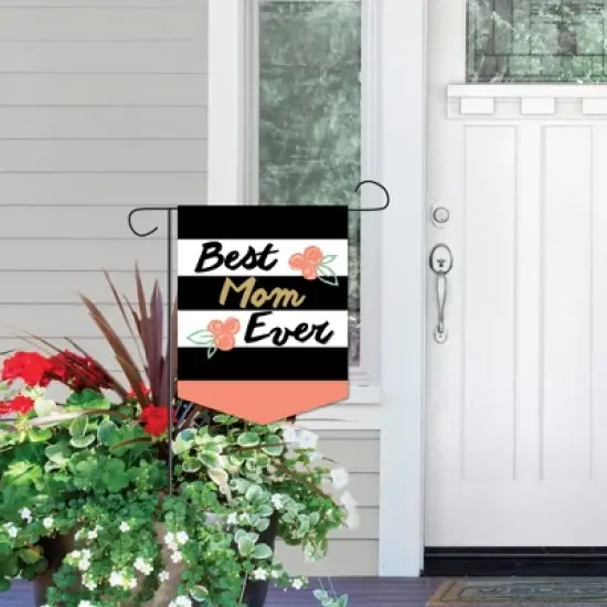 Big Dot of Happiness Best Mom Ever - Outdoor Home Decorations - Double-Sided Mother's Day Party Garden Flag - 12 x 15.25 inches image {5}