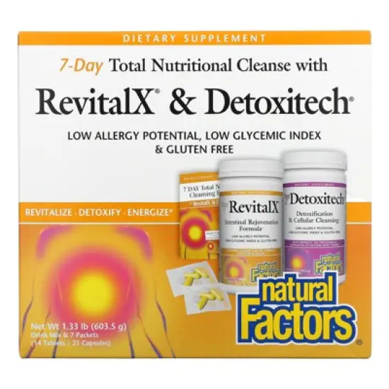 Natural Factors 7-Day Total Nutritional Cleansing with RevitalX & Detoxitech, 1.33 lb (603.5 g) image {5}
