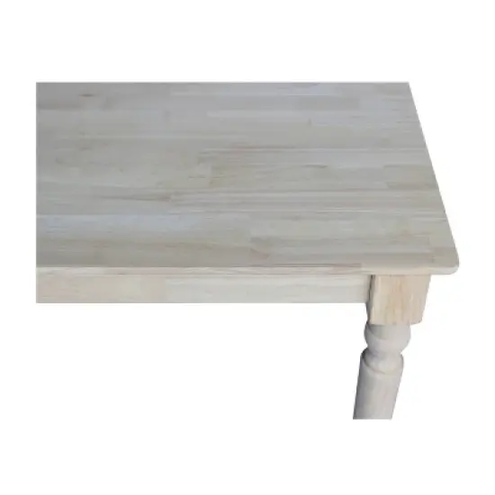 30" X 42" Solid Wood Dining Table Unfinished - International Concepts image {4}