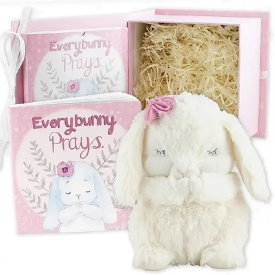 Tickle & Main Everybunny Prays, Baby and Toddler Gift Set with Praying Musical Bunny and Book in Box - Girls, Pink, 7 Inches image {6}