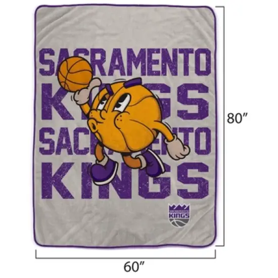 NBA Sacramento Kings 60"x80" Cartoon Basketball Ultra Cozy Blanket image {2}
