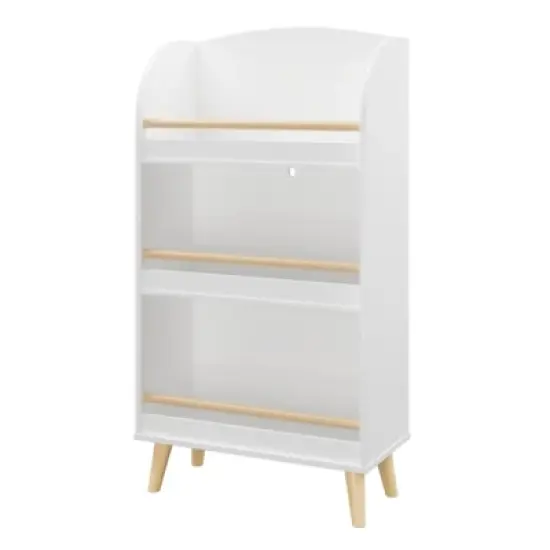 YONWAY Kids Bookshelf, 3-Tier Bookcase, Book Organizer, toy Storage Cabinet Organizer for Kids Rooms, Bedroom, Playroom, Nursery, White image {4}