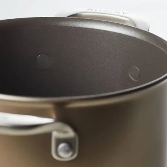 Anolon Ascend 4qt Hard Anodized Nonstick Saucepot with Lid Bronze image {3}