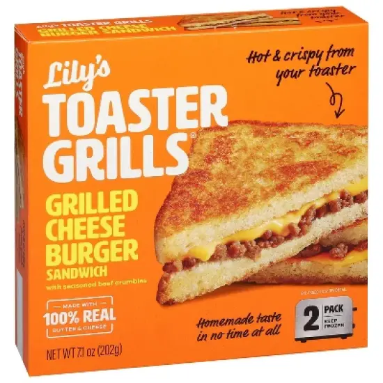 Lily's Toaster Grills Frozen Cheeseburger - 7.1oz image {1}