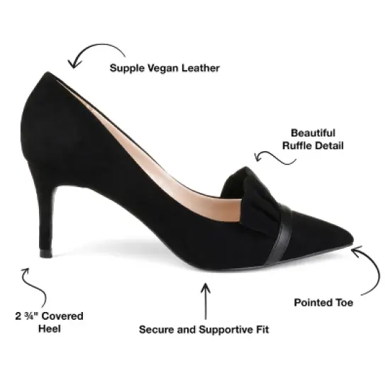 Journee Collection Womens Marek Pointed Toe Mid Heel Pumps image {7}