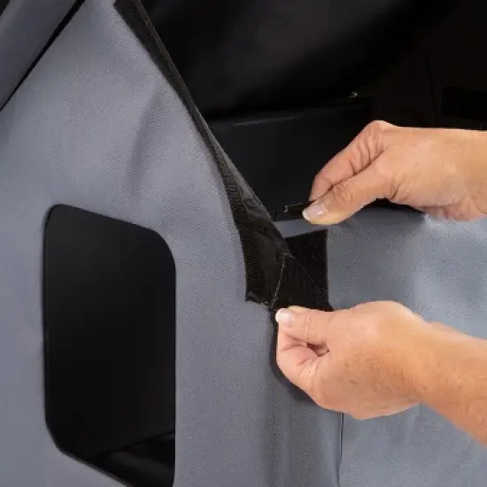 Heated Cat House - Double-Door Cat Bed with Zippered Roof, Pet Heating Pad, Cover - For Garage, Porch, Barn, or Basement by PETMAKER image {1}